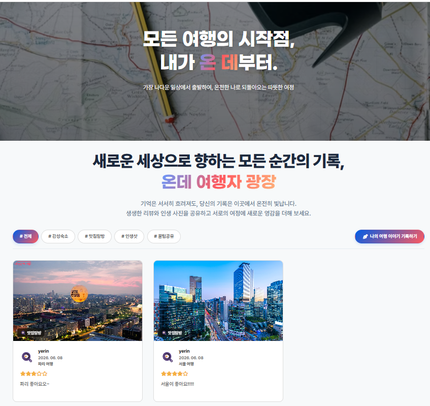 Fig.10 ONDE 여행 피드 타임라인